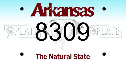 8309 Arkansas License Plate