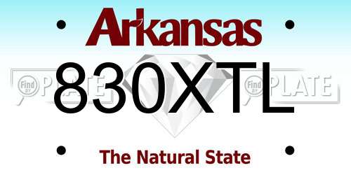 830XTL Arkansas License Plate