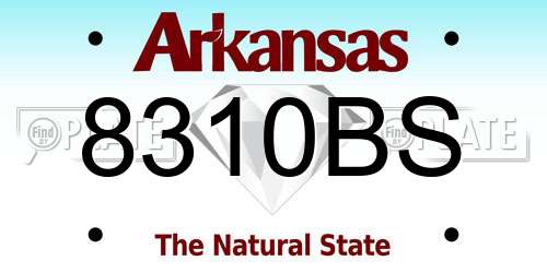 8310BS Arkansas License Plate