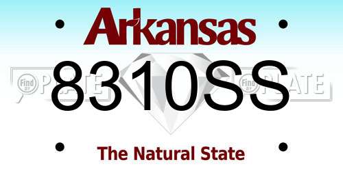 8310SS Arkansas License Plate