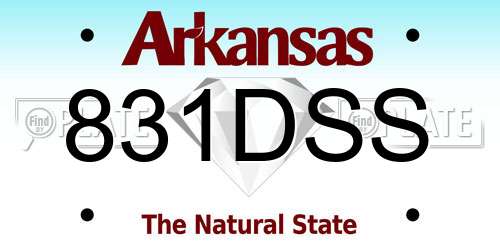 831DSS Arkansas License Plate