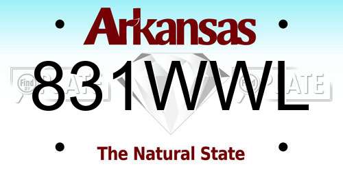 831WWL Arkansas License Plate