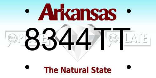 8344TT Arkansas License Plate