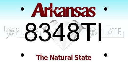 8348TI Arkansas License Plate
