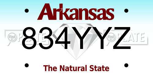 834YYZ Arkansas License Plate