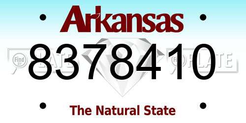8378410 Arkansas License Plate