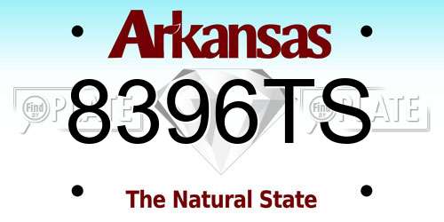 8396TS Arkansas License Plate