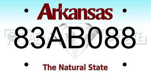 83AB088 Arkansas License Plate