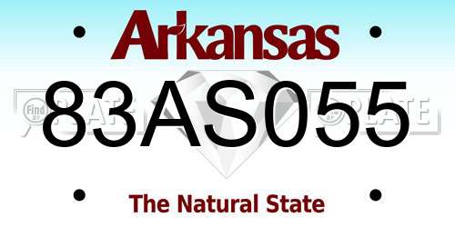 83AS055 Arkansas License Plate
