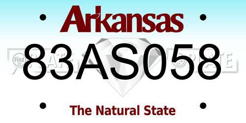 83AS058 Arkansas License Plate