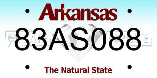 83AS088 Arkansas License Plate