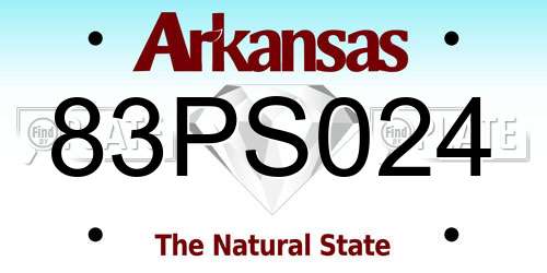 83PS024 Arkansas License Plate