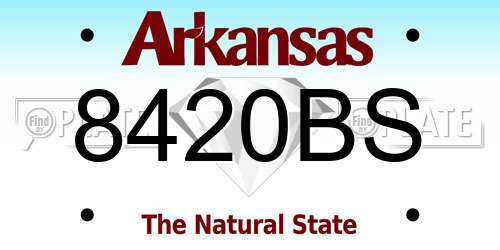 8420BS Arkansas License Plate