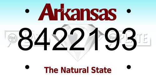8422193 Arkansas License Plate