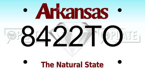 8422TO Arkansas License Plate
