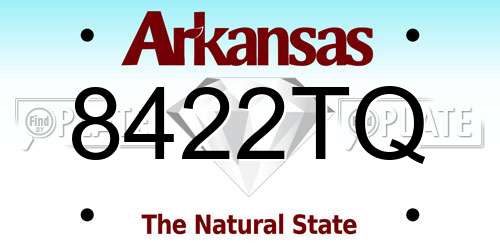 8422TQ Arkansas License Plate