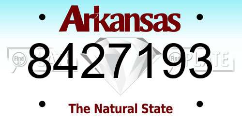 8427193 Arkansas License Plate