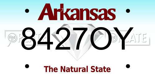 8427OY Arkansas License Plate