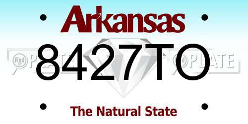 8427TO Arkansas License Plate