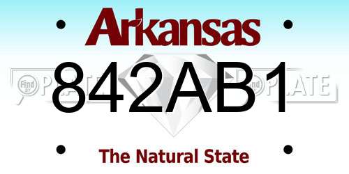 842AB1 Arkansas License Plate