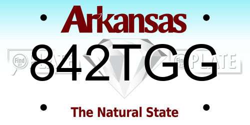 842TGG Arkansas License Plate