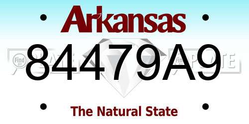 84479A9 Arkansas License Plate