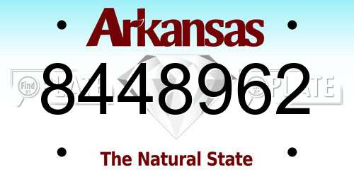 8448962 Arkansas License Plate