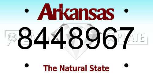 8448967 Arkansas License Plate
