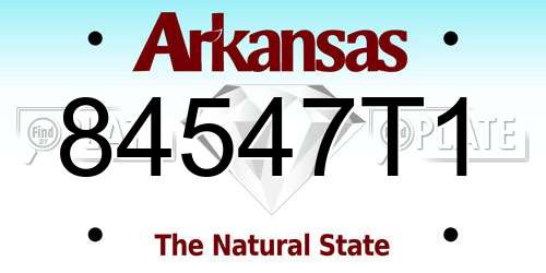 84547T1 Arkansas License Plate