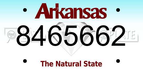 8465662 Arkansas License Plate