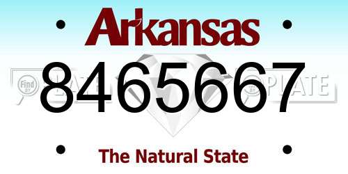 8465667 Arkansas License Plate