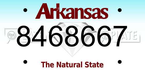 8468667 Arkansas License Plate
