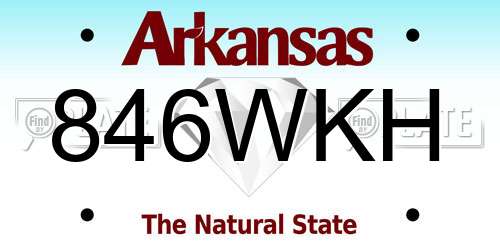 846WKH Arkansas License Plate