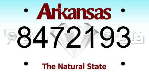 8472193 Arkansas License Plate