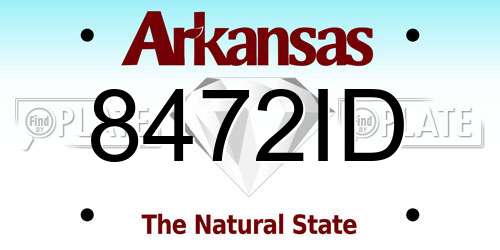 8472ID Arkansas License Plate