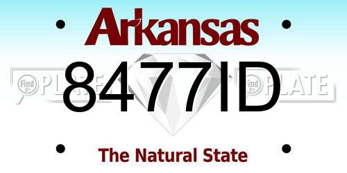 8477ID Arkansas License Plate