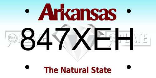 847XEH Arkansas License Plate