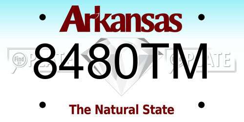 8480TM Arkansas License Plate