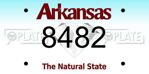 8482 Arkansas License Plate
