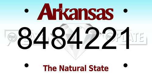 8484221 Arkansas License Plate
