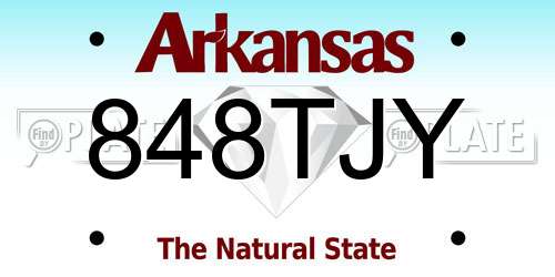 848TJY Arkansas License Plate