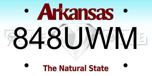 848UWM Arkansas License Plate