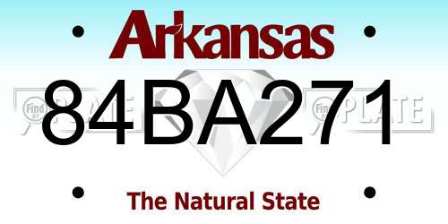 84BA271 Arkansas License Plate