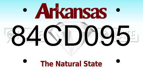 84CD095 Arkansas License Plate