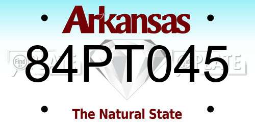 84PT045 Arkansas License Plate