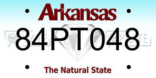 84PT048 Arkansas License Plate
