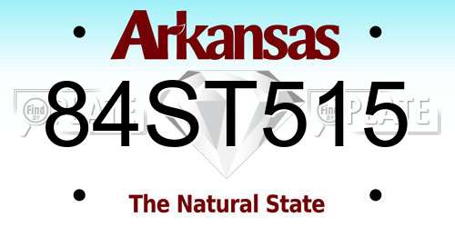84ST515 Arkansas License Plate