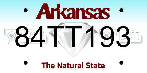 84TT193 Arkansas License Plate