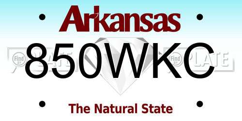 850WKC Arkansas License Plate