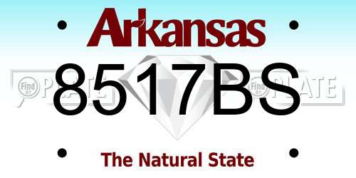 8517BS Arkansas License Plate